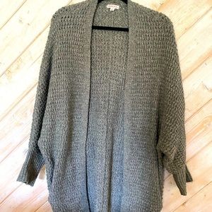 Merona size medium gray knit cardigan sweater